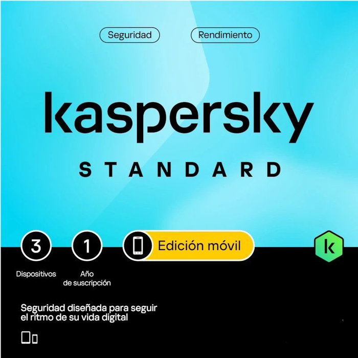 Kaspersky Standard Mobile para 3 dispositivos, 1 año
